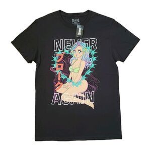 NWT Never Broke Again Anime Girl Sz Small Mens Black NBA Youngboy T-Shirt